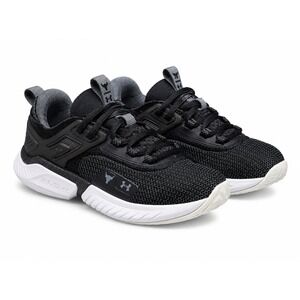 Under Armour Project Rock 5 Kids 4.5Y Black White Good Training Sneakers 3025437